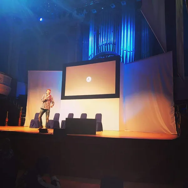 Keynote talk on stage